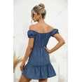 thumbnail image 4 of Fashion Off Shoulder Ruffle Beach Short Dress, 4 of 4