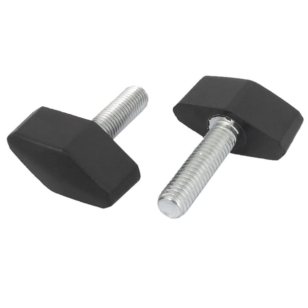 2 piezas de 6 mm x 30 mm perilla de sujeción tipo tornillo con mango de plástico