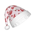 thumbnail image 2 of Fuzoiu Valentine Gnomes Print Santa Hat Christmas Hat for Adults,Santa Hats with Pompom, Unisex Xmas Holiday Hat for Christmas New Year Festive Party Supplies, 2 of 6