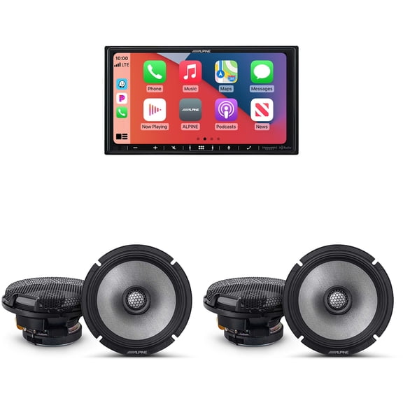 Alpine iLX-407 7-Inch Multimedia Receiver Apple Carplay and Android Auto w/ (2) R2-S65 6.5" Coaxial Bundle