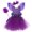 Purple, variant on Dress for Girls Toddler Custome Tutu Mesh With Wing Fairy Wand Headwear 4pcs Sets Performance Dresses Casual Teen Girl Sundress 6-7 Years
