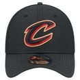 thumbnail image 2 of Men's New Era Black Cleveland Cavaliers Night 39THIRTY Flex Hat, 2 of 5