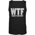 thumbnail image 1 of WTF (where's the food?) Black Adult Tank Top, 1 of 1