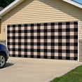 thumbnail image 5 of Black Plaid Garage Door Cover Banner 6 x 13 FT, Vintage Country Gray Buffalo Check Gingham Garage Door Curtains Backdrop with Grommets for Indoor Outdoor Wall Party Porch Yard Decorations Background, 5 of 9