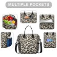 thumbnail image 2 of Black and Beige Leopard Print Insulated Leakproof Lunch Box for Women, Large Lunch Bag for Tween Teen Adult, Loncheras Para Mujer for Work Beach Travel Picnic Camping, 2 of 6