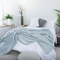 thumbnail image 6 of Southshore Fine Living, Inc. 100% Cotton Blanket Full or Queen Blanket for Bed, Sky Blue, 6 of 9