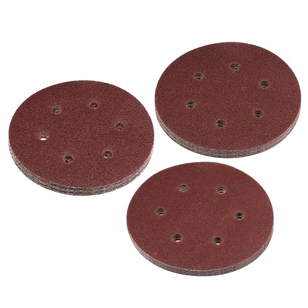 30pcs 6 Inch 6 Hole Hook and Loop Sanding Disc Set 40/60/80 Grit