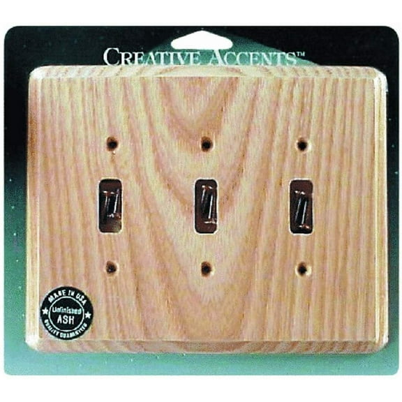 Jackson Deerfield 403U Ash Triple Toggle Wall Plate