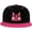 Pink, variant on Cat Mom Hip Hop Hat Two Tone Flat Bill 6 Panel Cap Unisex