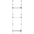 thumbnail image 6 of vidaXL Telescopic Wardrobe System with Rods and Shelf Aluminum, 6 of 6