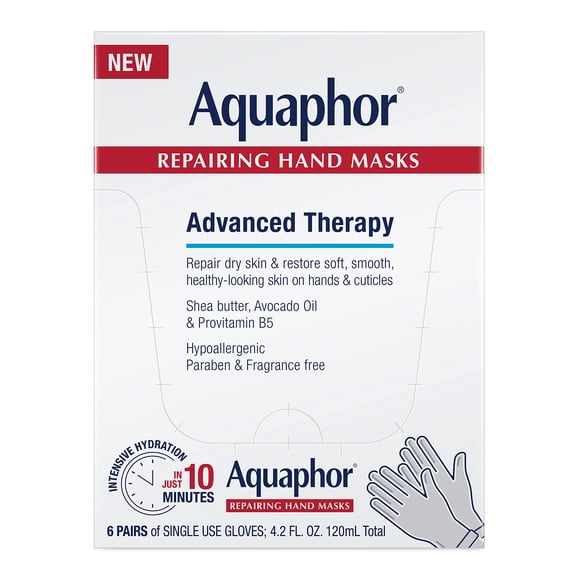 Guantes hidratantes para manos Aquaphor Repair, paquete de 6