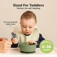 thumbnail image 3 of KeaBabi - Juego de 2 cueos para bebé con succion, tapas, cueos de succión de silicona para bebés, niñas, niños, silicona de grado alimenticio, sin BPA, aptos para lavaplatos, eial para, 3 of 5
