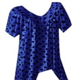 thumbnail image 2 of Aloohaidyvio Tops Plus Size Clearance,Women Plus Size Tops Casual Dot Daily Short Sleeve Shirt Blouse, 2 of 4