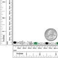 thumbnail image 6 of Gem Stone King 925 Sterling Silver Green Nano Emerald and Black Onyx and Lab Grown Diamond Bracelet for Women | 3.21 Cttw | Gemstone May Birthstone | Oval 6X4MM | Length 7.25 inches, 6 of 6