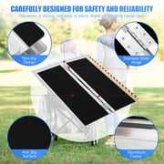 DWALE 2ft Portable Wheelchair Ramp, 800 lbs Capacity Folding Aluminum Ramp with Anti-Slip Surface for Home Steps, Doorways