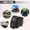 thumbnail image 3 of Unique Bargains 2pcs Fog Lights 5 Pin Toggle Rocker SPST Switch Laser ON/OFF Button 20A/12V 10A/24V Green LED Lighted, 3 of 8