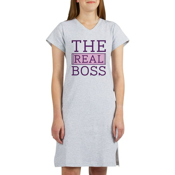CafePress - The Real Boss - Women's Nightshirt