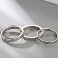 thumbnail image 3 of 3 Pcs 2MM 3MM Stainless Steel Rings for Men Women Silver Wedding Ring Simple Band A Set Size 7-11, 3 of 3