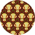 thumbnail image 1 of Ahgly Company Machine Washable Indoor Round Transitional Tomato Red Area Rugs, 4' Round, 1 of 7