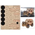 thumbnail image 4 of Bloques de construcción, coche de madera 3D hecho a mano, modelo de coche de bricolaje hecho a mano, de primera línea, 4 of 10