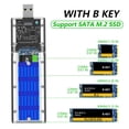 thumbnail image 3 of External M.2 NGFF SATA SSD Enclosure High Speed USB3.0 Gen1 5Gb/S Transparent SATA SSD Hard Drive Case for PC Blue, 3 of 8