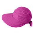 thumbnail image 6 of WGRFFH 2-in-1 Women’s Sun Visor Sun Hat,Zipper Off Ponytail Friendly,Wide Large Brim Sun Hat,Lightweight Quick Dry,Beach Sun Hat,UPF 50+,Summer UV Protection,Foldable for Golf, Gardening, Travel Red, 6 of 8
