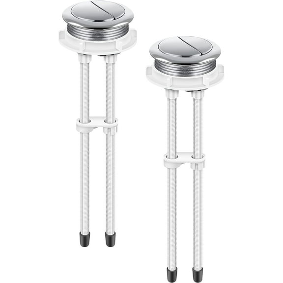 Lsupdaol 2pack 48mm Toilet Tank Buttons, Flush Valve Dual Push Button Replacement Adjustable, Compatible with Glacier Bay Aquasource, American Standard, Twfords, Armitage Shanks, Geberit