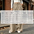 thumbnail image 3 of Women Corduroy Wide Leg Pants High Waist Button Zipper Pleated Trousers Loose Casual Palazzo Pants with Pockets, 3 of 9