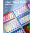 thumbnail image 6 of Getino Compatible with Apple iPad A16 11th 10th Generation Case with Keyboard 360° Rotatable 7 Colors Backlit Detachable Keyboard Case Cover for iPad 10th Gen 10.9 inch & iPad 11th Gen 11 inch, 6 of 9