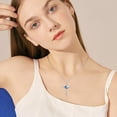 thumbnail image 5 of Midir&Etain Women's Angel Wings Cross Necklace 925 Sterling Silver Blue Heart Crystal Guardian Angel Necklace Angel Pendant Amulet Jewelry Gift for Women, 5 of 7