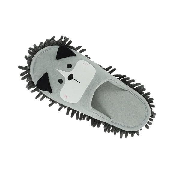 Zapatillas de fregona para el polvo, limpieza de pisos, zapatillas de limpieza de polvo suaves de chenilla de microfibra para piso y oficina , Talla 42 a 44 perfecl Zapatillas de fregona