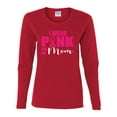 thumbnail image 2 of I Wear Pink for My Mom Survivor Awareness Womens Graphic Long Sleeve T-Shirt, Red, 2XL, 2 of 3