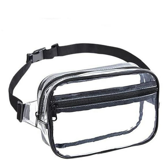 Faraee Clear Fanny Pack for Stadium Events Unisex Adjustable Strap Waterproof Transparent Waist Belt Bag