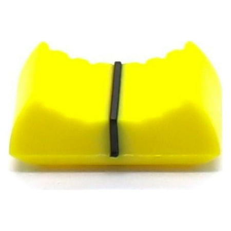 

10PCS Ribbed Mixer Desk Sensitive Slider Sliding Straight Slide Push-Pull Cap Mixer Dimmer Fader Knob Cap Touch Potentiometer Cap YELLOW