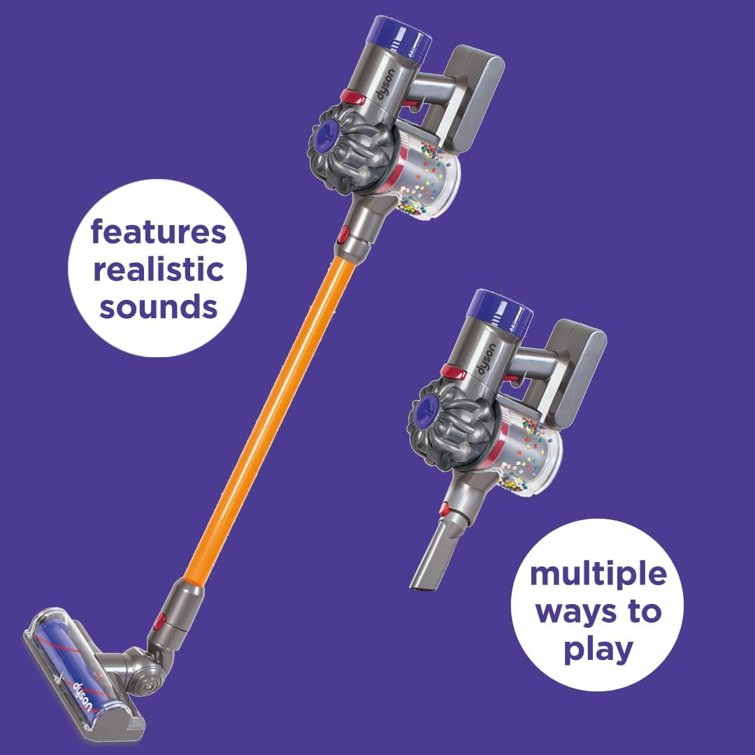 Casdon Dyson Cordless Vacuum - Interactive Toy Dyson Vacuum for Children Aged 3+ Realistic Role-Play Fun