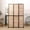 Brown, variant on MAYEERTY 3 Panel Room Divider 6Ft Wood Folding Privacy Screen Black Free Standing Wall Separator Room Divider