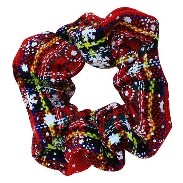 Minnieouse Cinta para el pelo con estampado de copos de nieve de Navidad, lazo elástico para el pelo, soporte para cola de caballo para mujeres y niñas, Accesorio para el cabello Navidad 3 Minnieouse AP000495-03