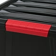 thumbnail image 4 of IRIS 32 Qt Stackable Plastic Storage Bins with Lids, 4 Pack - BPA-Free,  - Garage Organizing Solution, Latches, Durable Nestable Containers, Secure Pull Handle - Black, 4 of 4