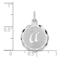 thumbnail image 3 of Sterling Silver Rhodium-plated Brocaded Initial A Charm, 3 of 3