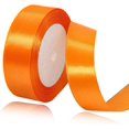 thumbnail image 1 of LAICAIW Solid Color Orange Satin Ribbon, 1 Inches x 25 Yards Fabric Satin Ribbon for Gift Wrapping, Crafts, Hair Bows Making, Wreath, Wedding Party Decoration and Other Sewing Projects, 1 of 7