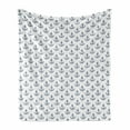 thumbnail image 1 of Anchor Soft Flannel Fleece Blanket, Hand Drawn Style Anchors Sailing Cruise Trip Theme Summer Vacation Sketch Art, Cozy Plush for Indoor and Outdoor Use, 50" x 70", Dark Blue White, by Ambesonne, 1 of 6