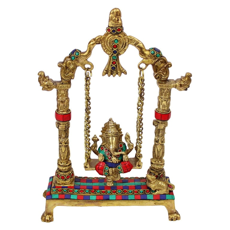 Brass World Brass Ganesha Swing Ganesh Ganpati on Jhoola