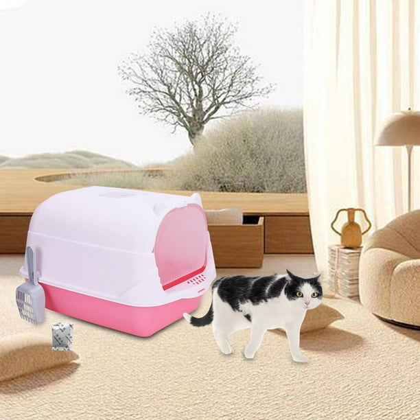 Hooded cat top litter box walmart