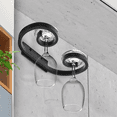 thumbnail image 2 of 2Pcs Wall Mounted Wine Glass Rack, Wine Glass Holder Metal Wine Glass Hangers Wine Glass Rack Under Shelf Cabinet, 2 of 5