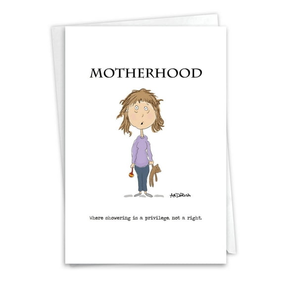 C3544MDG Hilarious Mother's Day Card 'Motherhood' with Envelope by NobleWorks