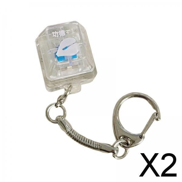 2xKeyboard Llavero Bolsa Llavero Colgante Tamaño Compacto Creativo Novedad Juguetes Transparente 2 piezas
