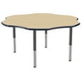 thumbnail image 1 of ECR4Kids 60in Flower Everyday T-Mold Adjustable Activity Table Maple/Navy/Black - Super Leg, 1 of 8