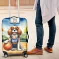thumbnail image 4 of Happy Father's Day Cavalier King Charles Spaniel Playing Basketball with Best Dad Jersey Travel Luggage Cover Dog Lover Gifts Suitcase Dust Protective Decor - 13006, 4 of 5