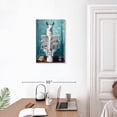 thumbnail image 3 of Elephant Stock Llama On A Toilet Wall Art - Vertical Canvas Wall Art - Bathroom Wall Decor - Humor Canvas - White And Teal Decor - 16" x 24", 3 of 8