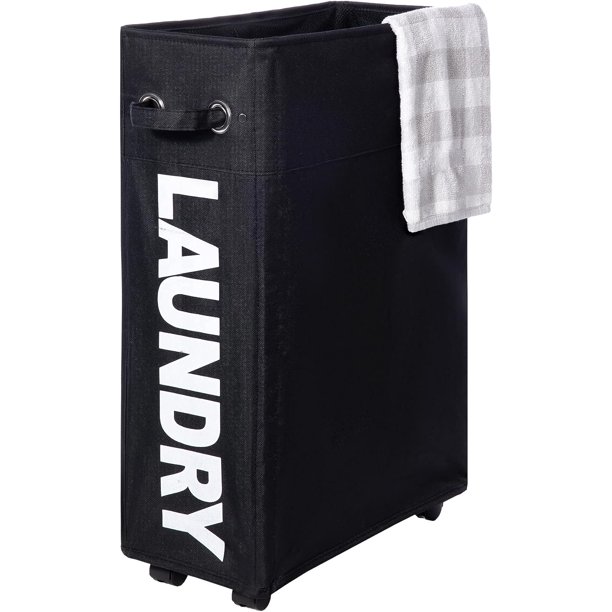 27.5Inches Slim Laundry Basket, Laundry Hamper with Wheels (4 colors